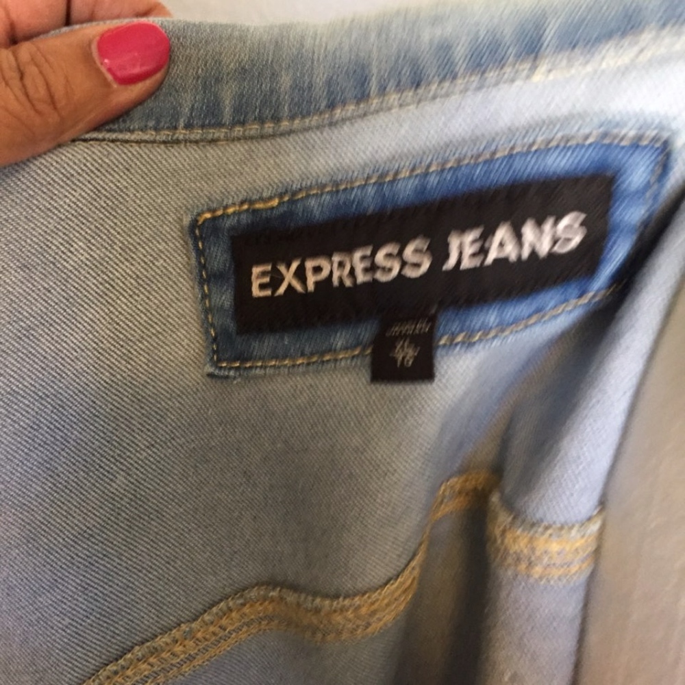 Express Jeans Denim Jacket Gently Used - Picture 3 of 3